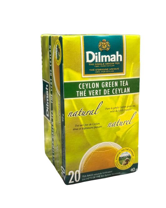 Ceylon Green Tea | 20 Individually Wrapped Tea Bags | Gourmet