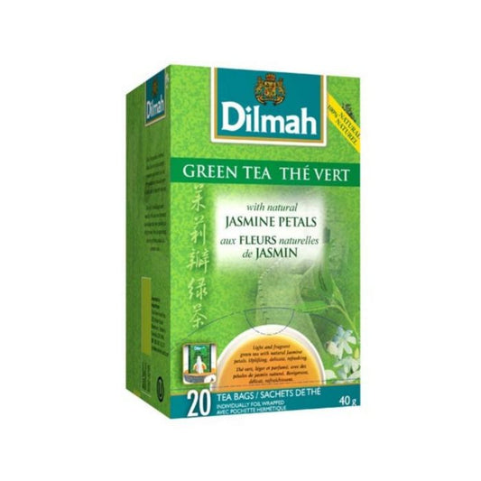 Green Jasmine Tea | 20 Individually Wrapped Tea Bags | Gourmet